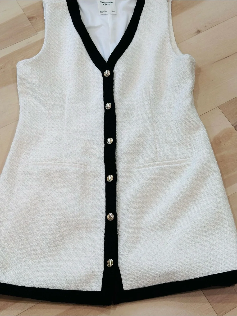 Abercrombie & Fitch The A&F Mara Tweed Mini Dress Sz L Vintage inspired Business - Picture 8 of 12